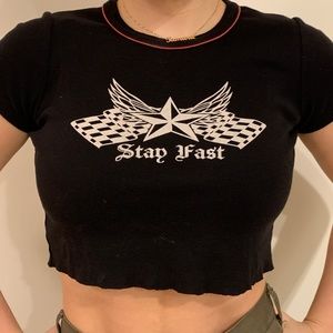 brandy melville ‘stay fast’ crop top